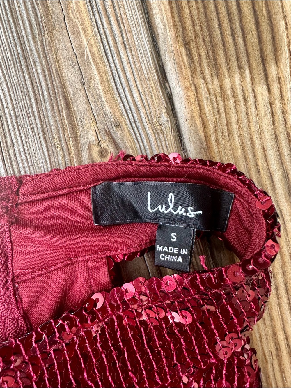 Lulu's Burgundy Sequin Halter Crop Top & Fringe Maxi Skirt Set - Picture 6 of 10